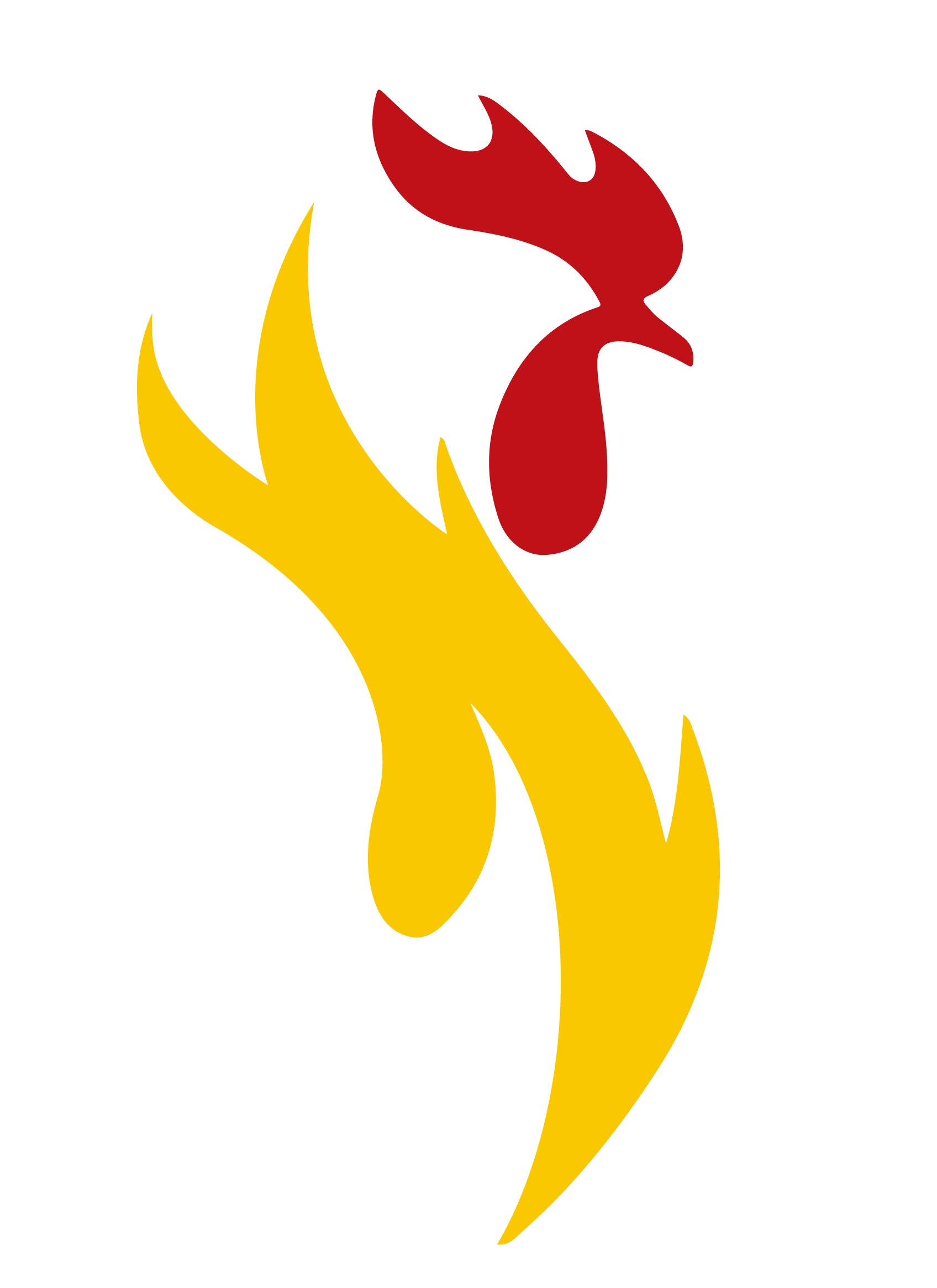 Spicy Chick flaming rooster mascot